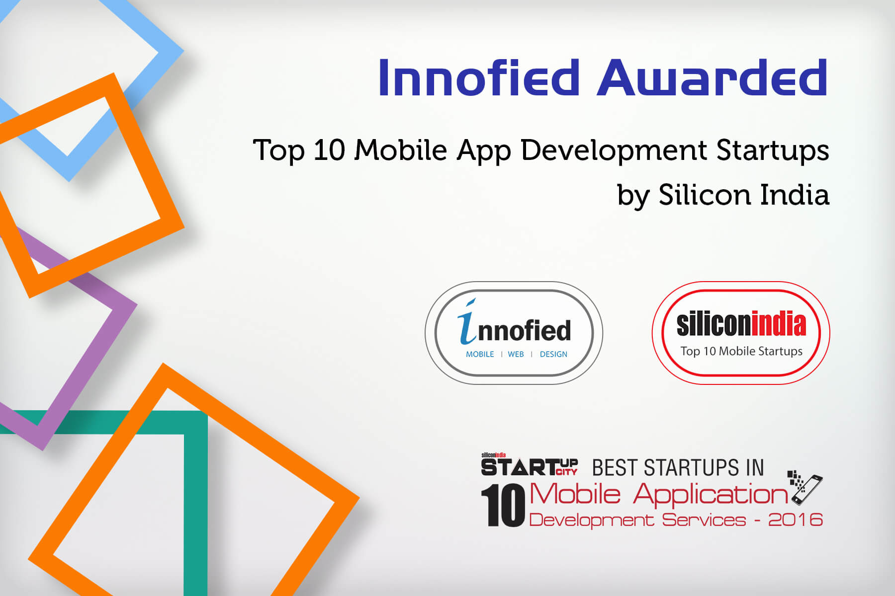 Silicon India award for Innofied in mobile application development services